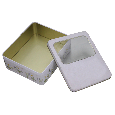 metal box with clear window